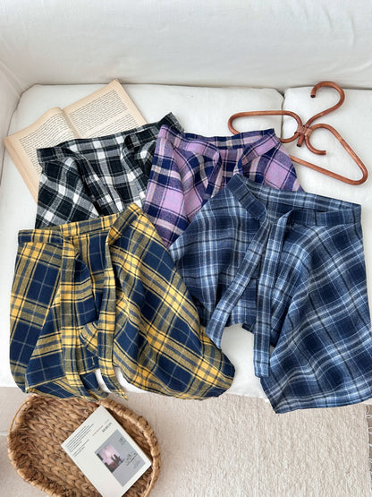 -チェックエプロンスタイル巻きスカート【mh0010769】 - mamahalo shop - スカート -  べビー服 - 子供服 - 男の子 - 女の子