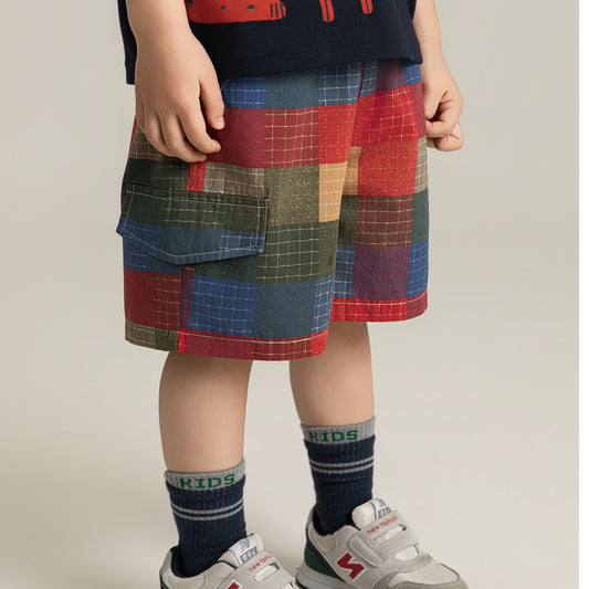 Cotton Plaid Casual Shorts 先染めチェック コットン ショートパンツ【mh0012738】