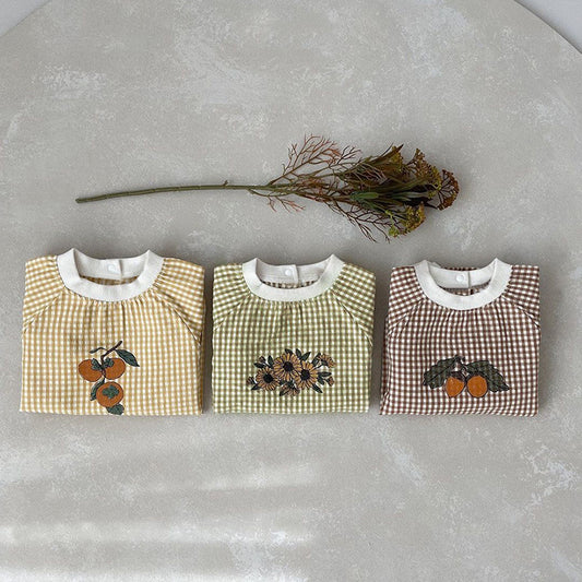 Gingham Cotton Romper ギンガムチェック ロンパース【mh0012619】