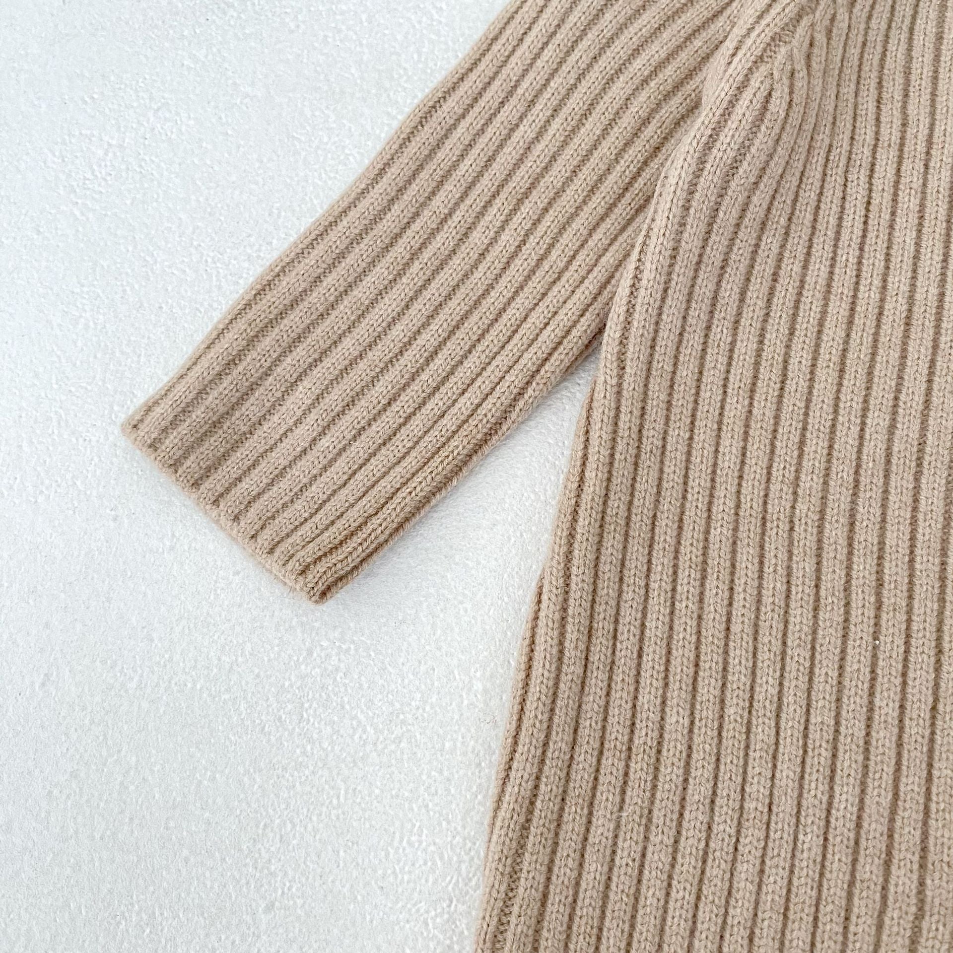 -リブニット長袖ジャンプスーツ【mh0010849】 - mamahalo shop - 長袖ロンパース -  べビー服 - 子供服 - 男の子 - 女の子