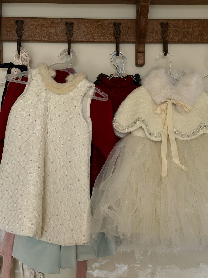 ノースリーブキルトワンピース ビーズ刺繍 キルティングドレス【mh0011885】