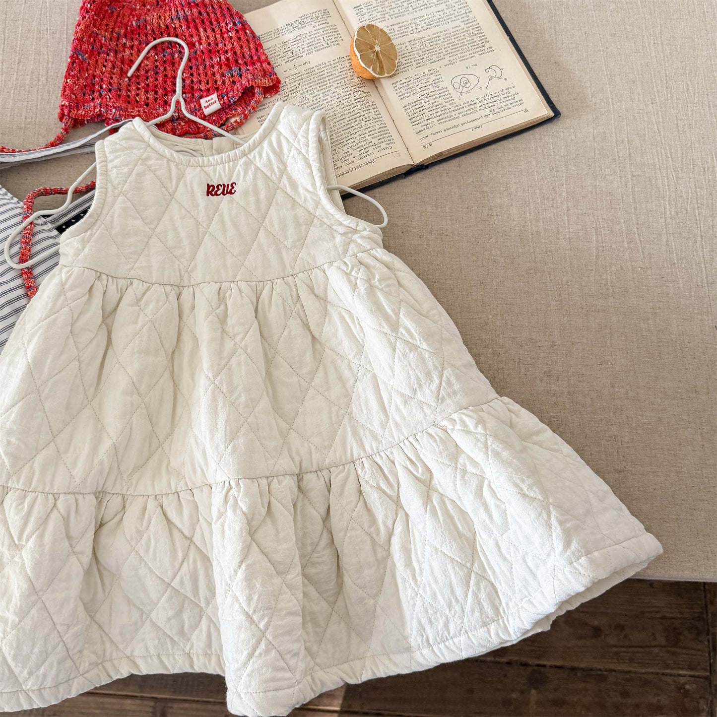 キルティングノースリーブワンピース【mh0010907】