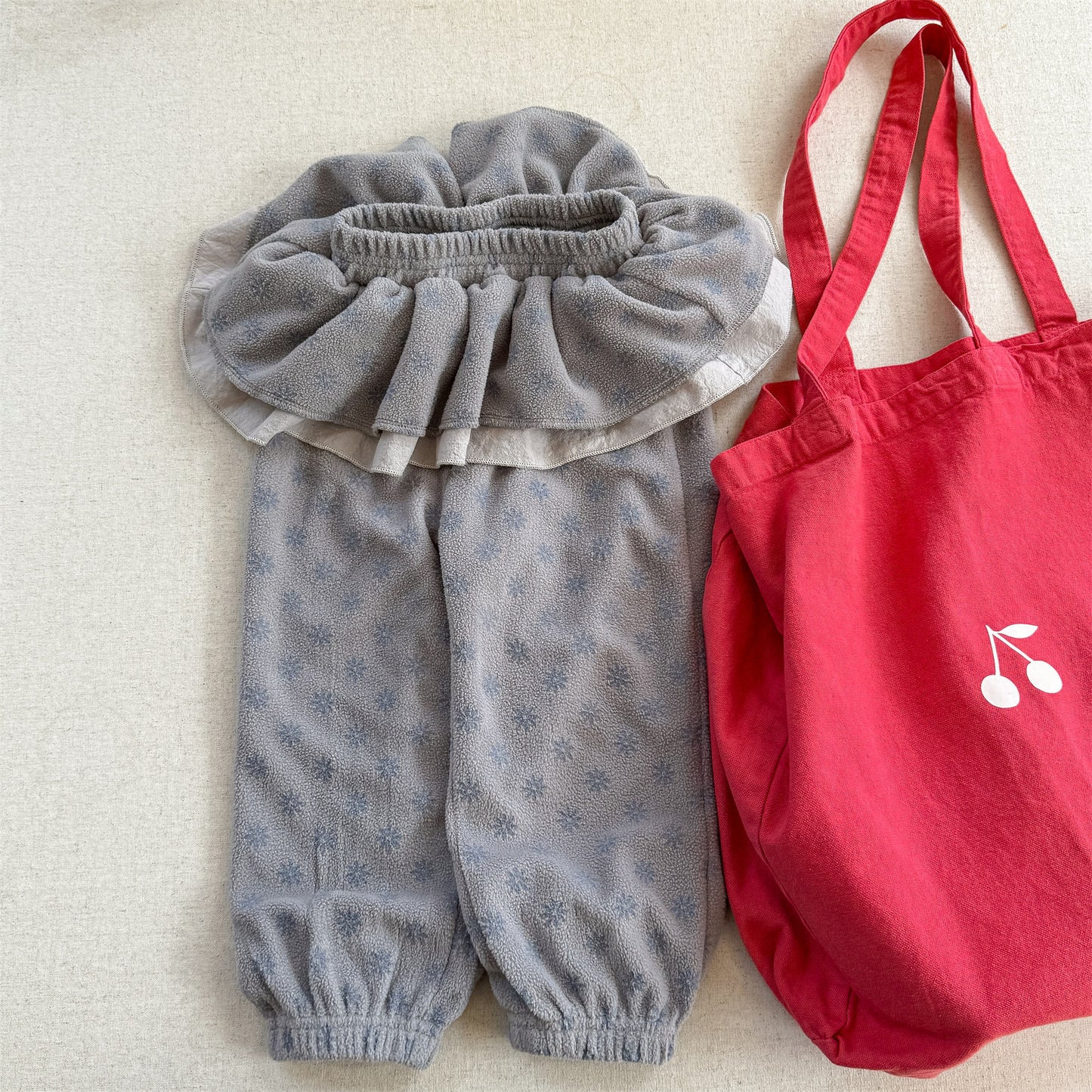 -ビッグフリルスカート付きボアパンツ フリースパンツ【mh0010817】 - mamahalo shop -  -  べビー服 - 子供服 - 男の子 - 女の子