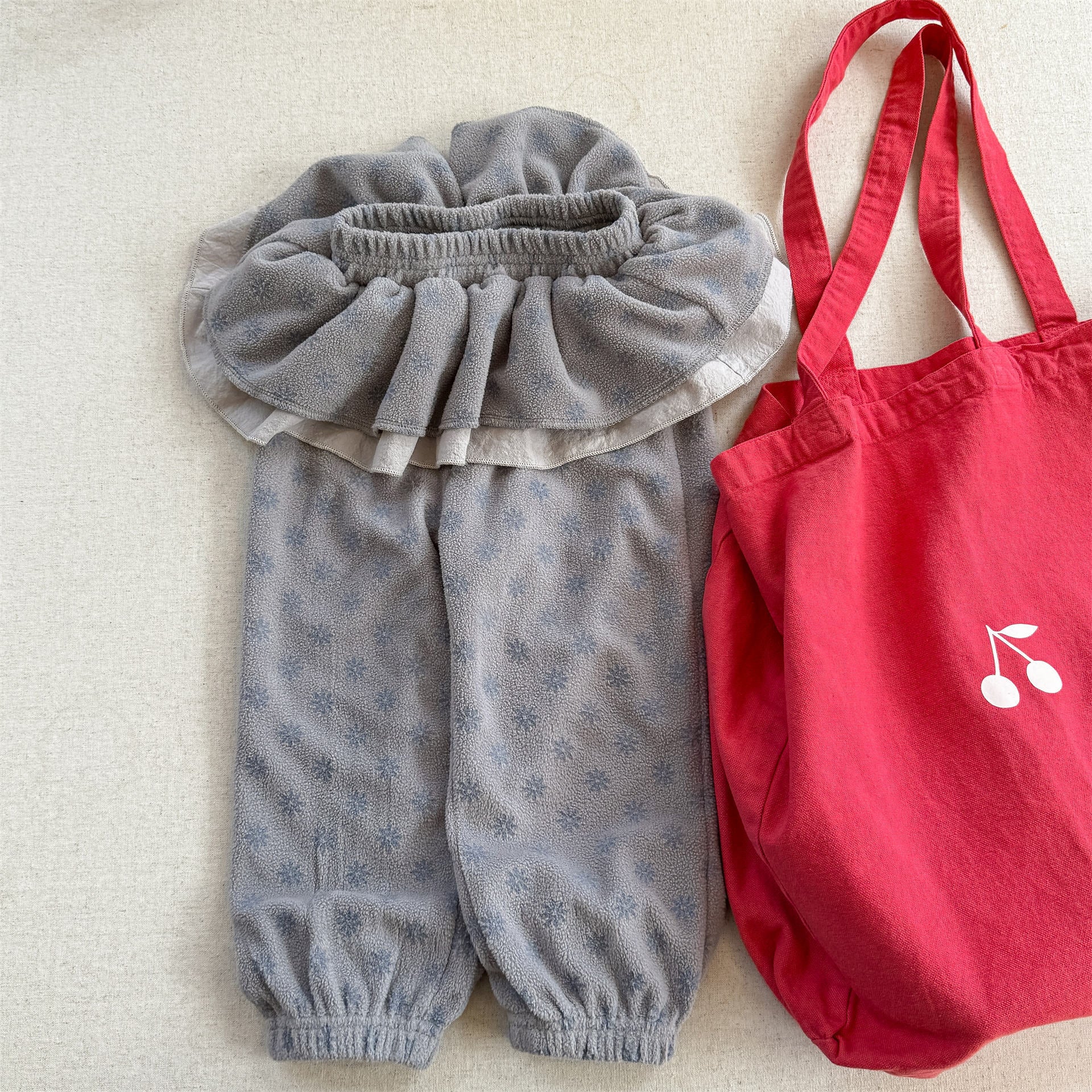 -ビッグフリルスカート付きボアパンツ フリースパンツ【mh0010817】 - mamahalo shop -  -  べビー服 - 子供服 - 男の子 - 女の子