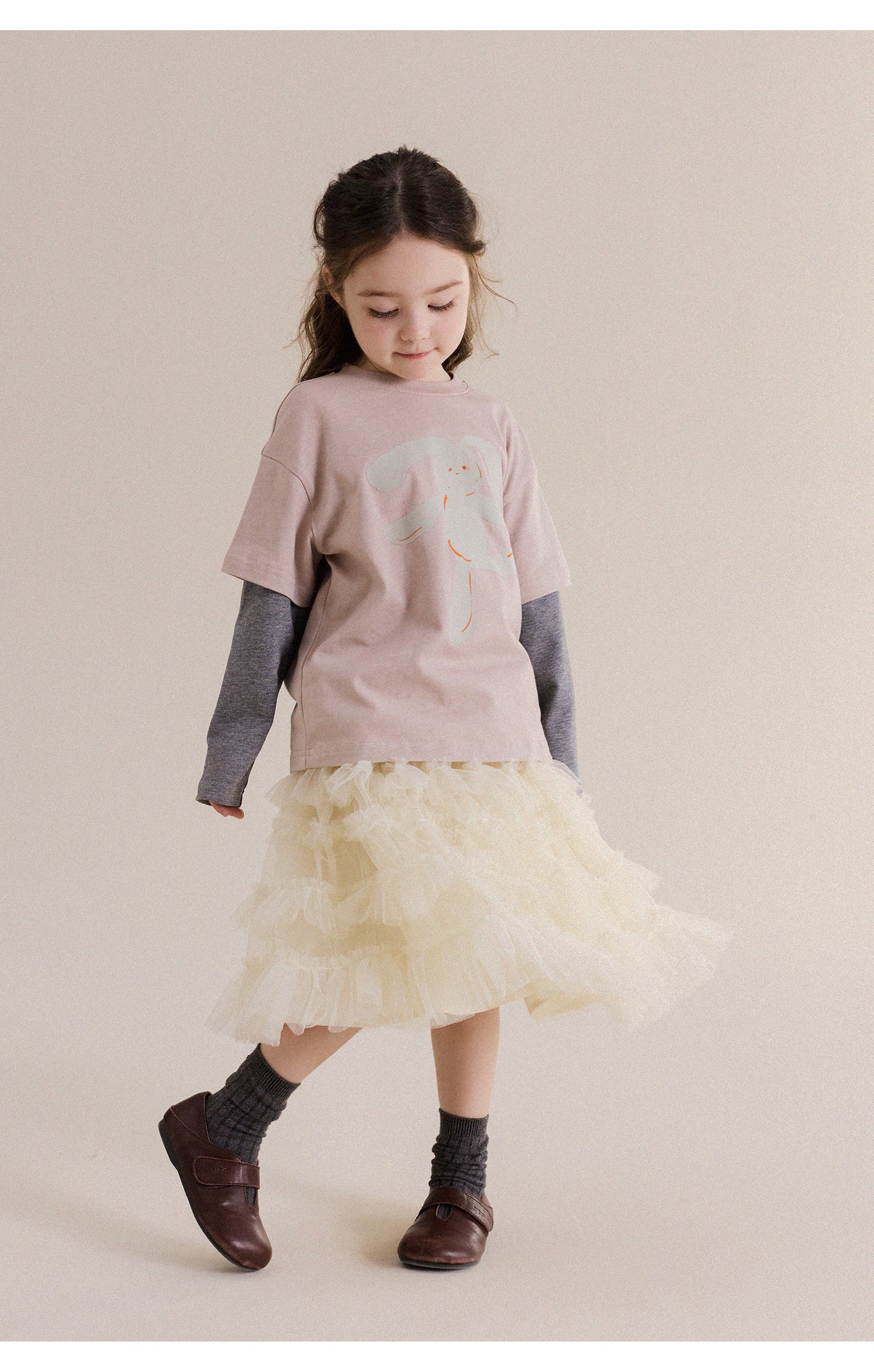Kids' Junior Faux Layered Printed Long-Sleeve T-Shirt [mh0013972]