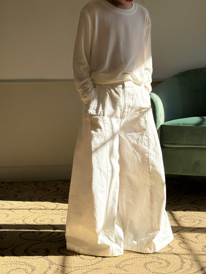 -無地ストレートワイドパンツ ゆったりカジュアルロングパンツ【mh0010777】 - mamahalo shop - ロングパンツ・スウェットパンツ -  べビー服 - 子供服 - 男の子 - 女の子