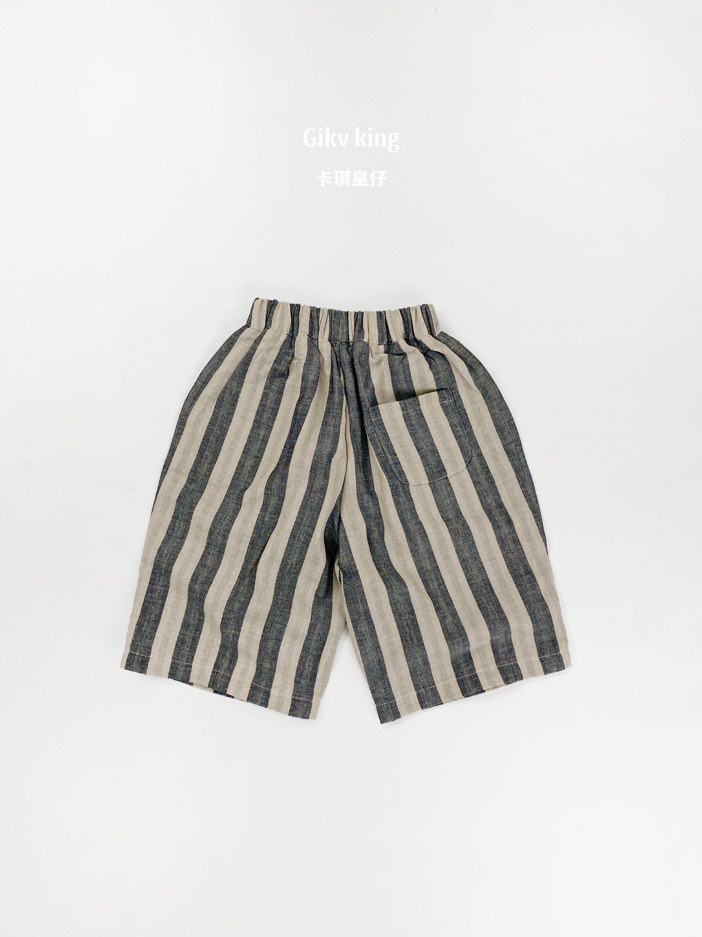 Striped Woven Cotton Shorts ストライプ ハーフパンツ【mh0013476】