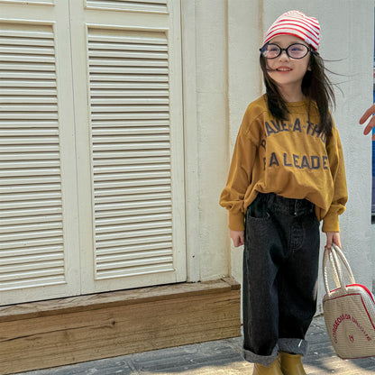 -キャラクタープリントポケットデニムパンツ ワイドパンツ【mh0010808】 - mamahalo shop - デニムパンツ -  べビー服 - 子供服 - 男の子 - 女の子