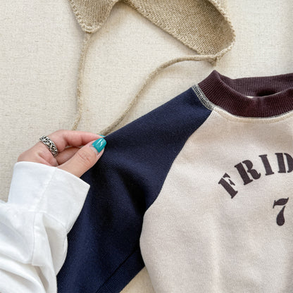 -ロゴプリント長袖スウェット ラグランTシャツ【mh0010812】 - mamahalo shop - 長袖Tシャツ -  べビー服 - 子供服 - 男の子 - 女の子