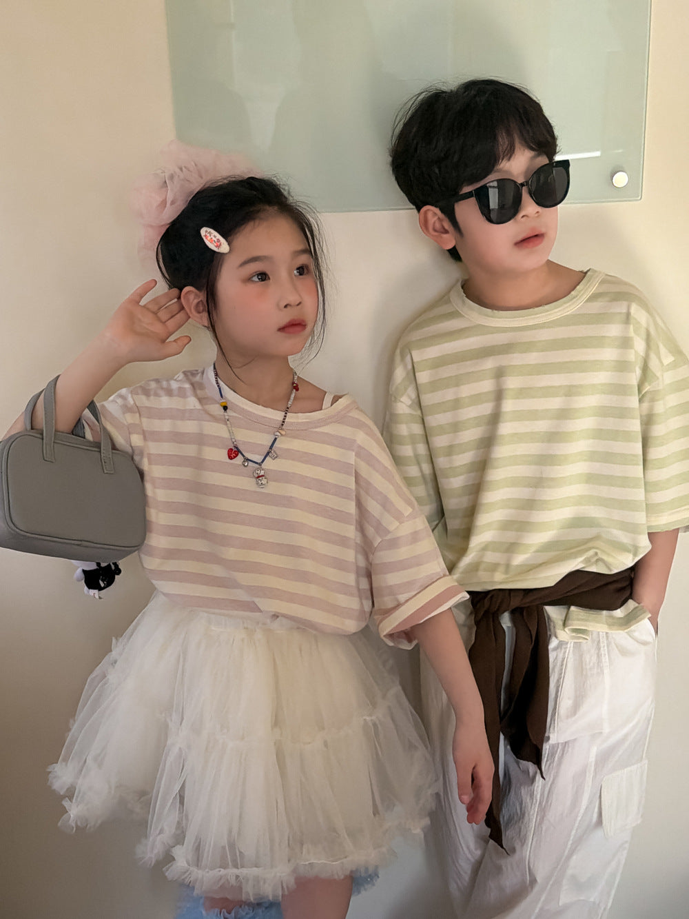 Border Stripe Cotton T-shirt