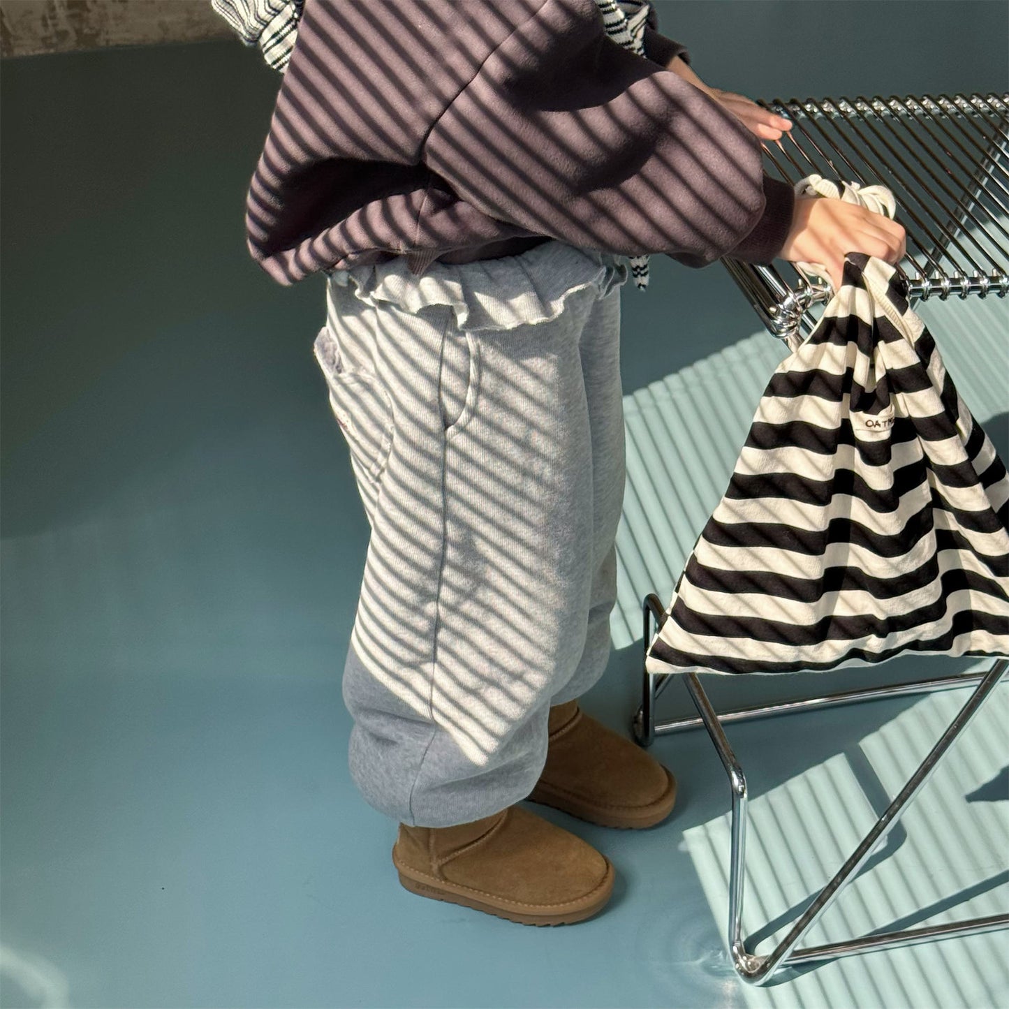 ハートポケットスウェットパンツ ジョガーパンツ 裏起毛【mh0011925】