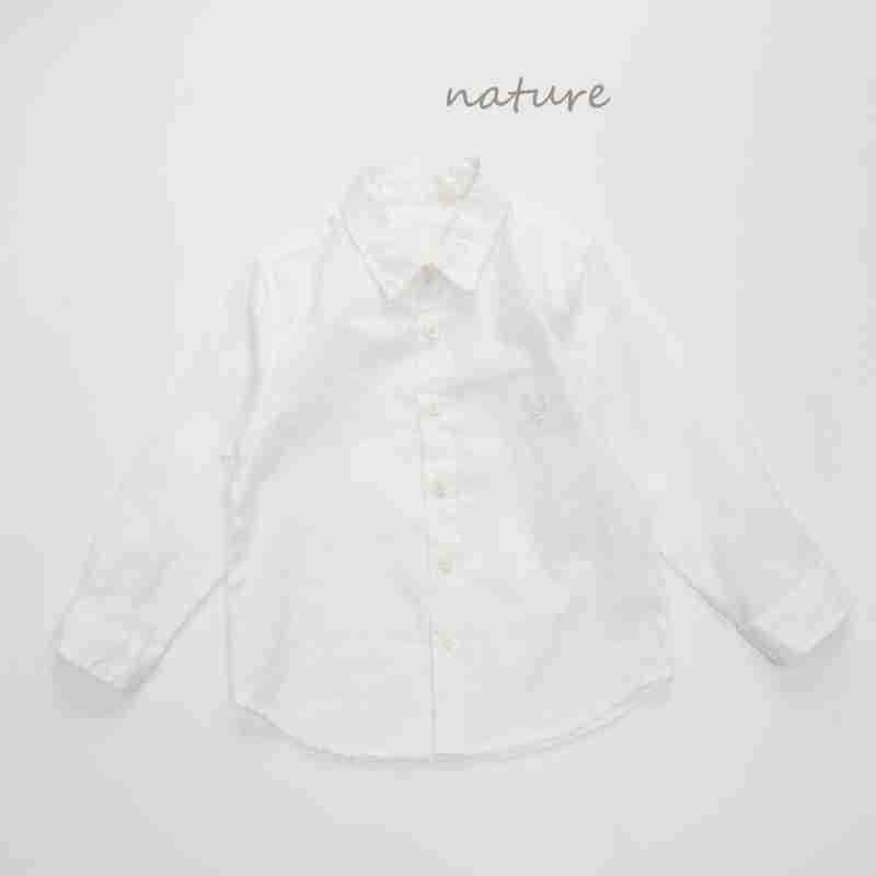 Embroidered Deer Linen Blend Top ワンポイント長袖シャツ【mh0013630】