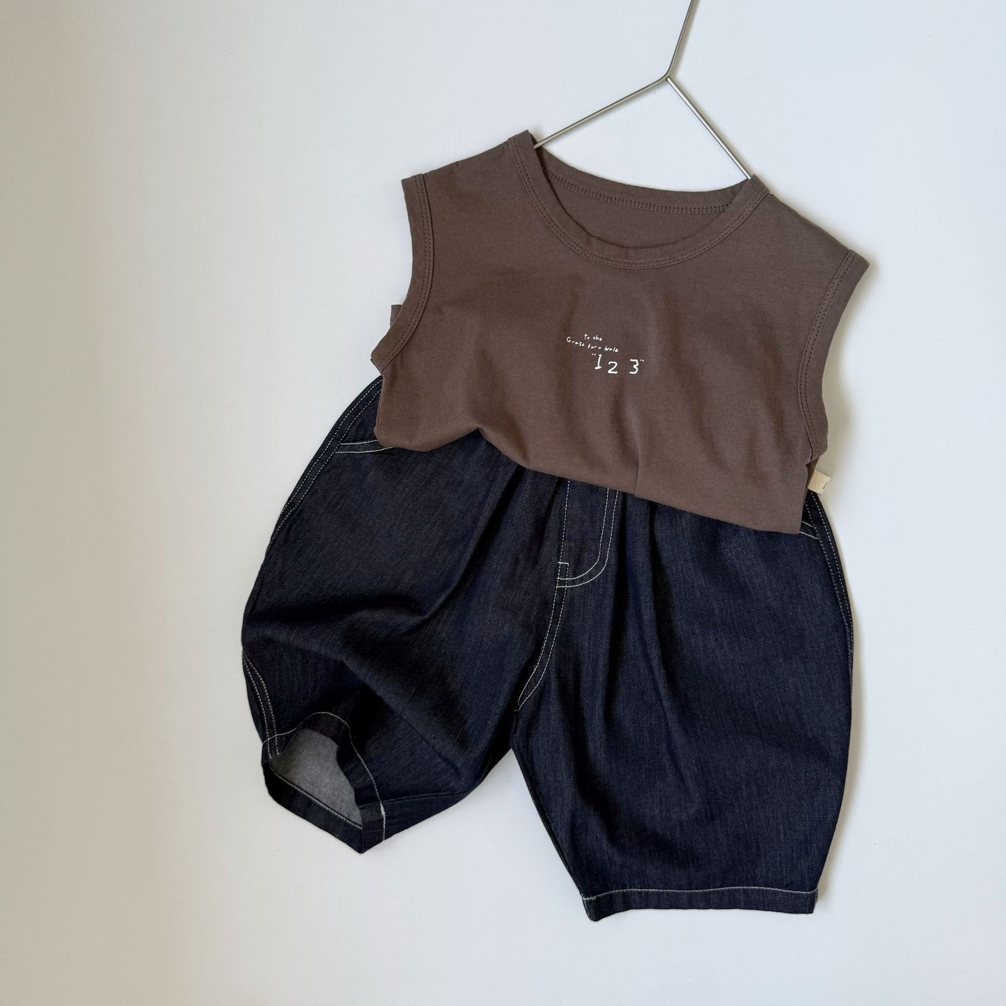 Minimalist Number Print Tank Top ナンバープリント ノースリーブトップス【mh0013644】