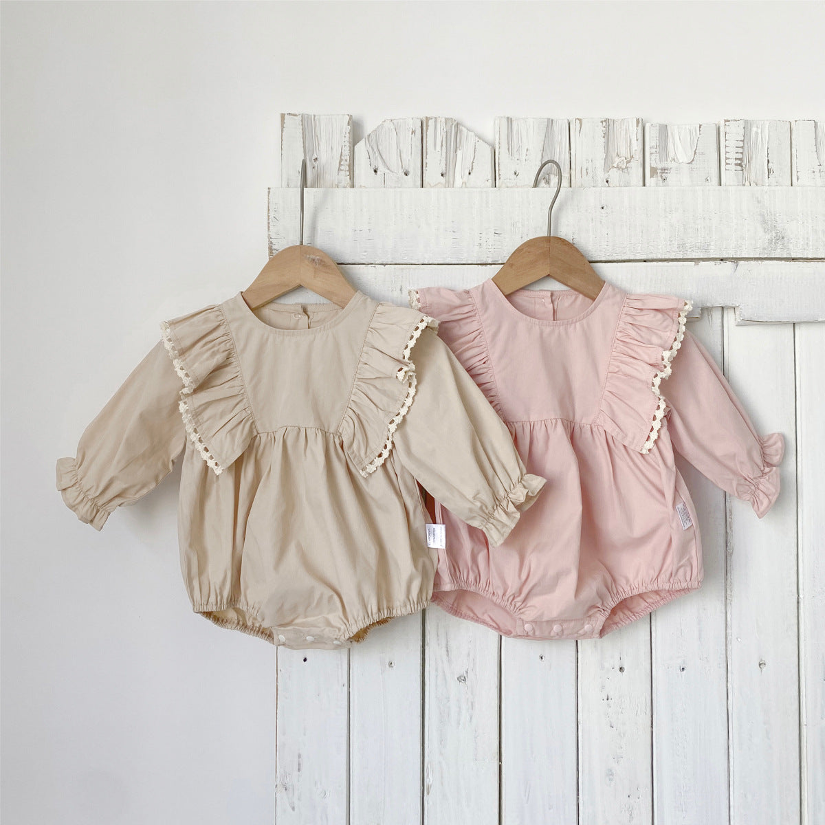 Baby Ruffle Collar Long Sleeve Romper [mh0013882]