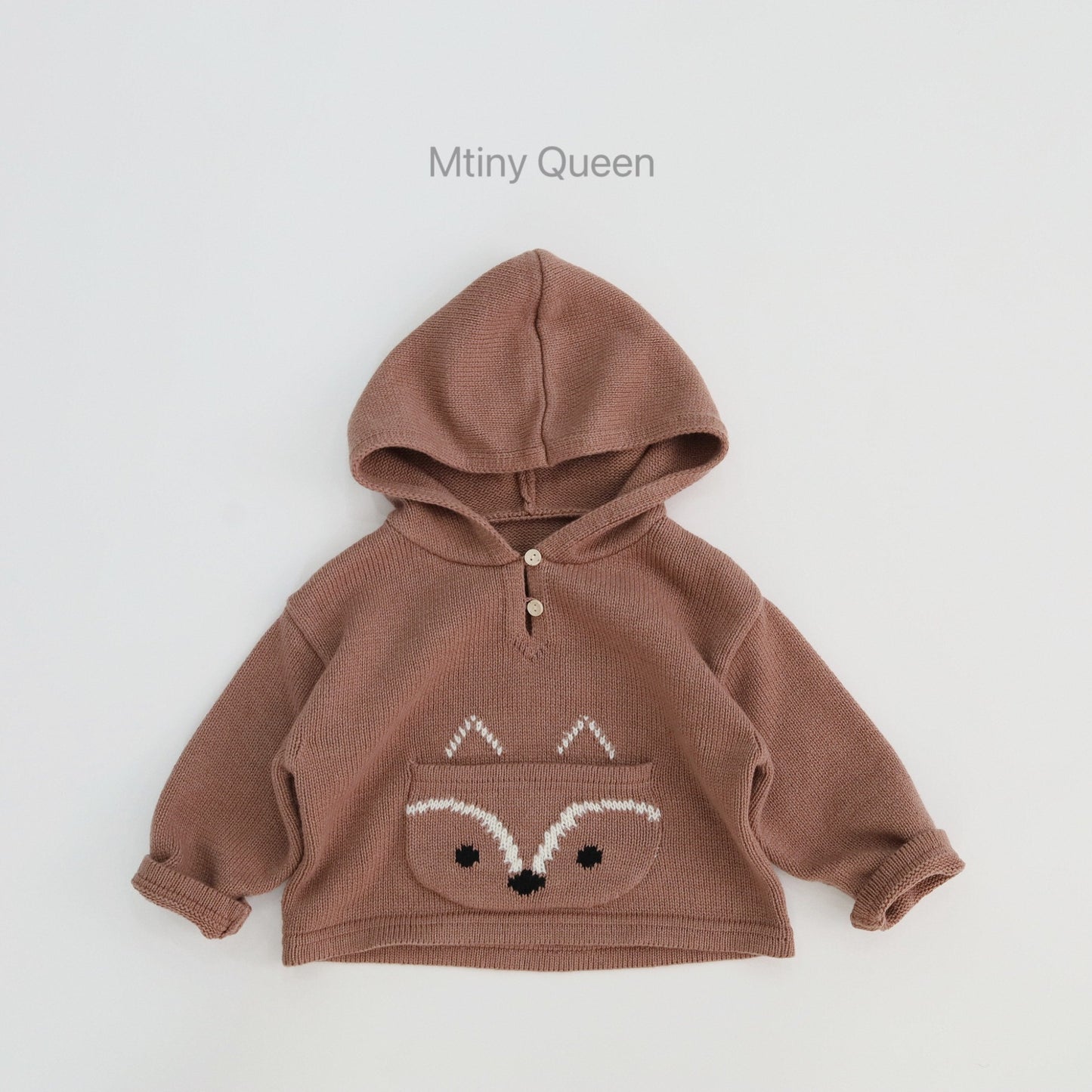 -キツネモチーフフーディニットセーター【mh0011283】 - mamahalo shop - トレーナー・フーディ -  べビー服 - 子供服 - 男の子 - 女の子