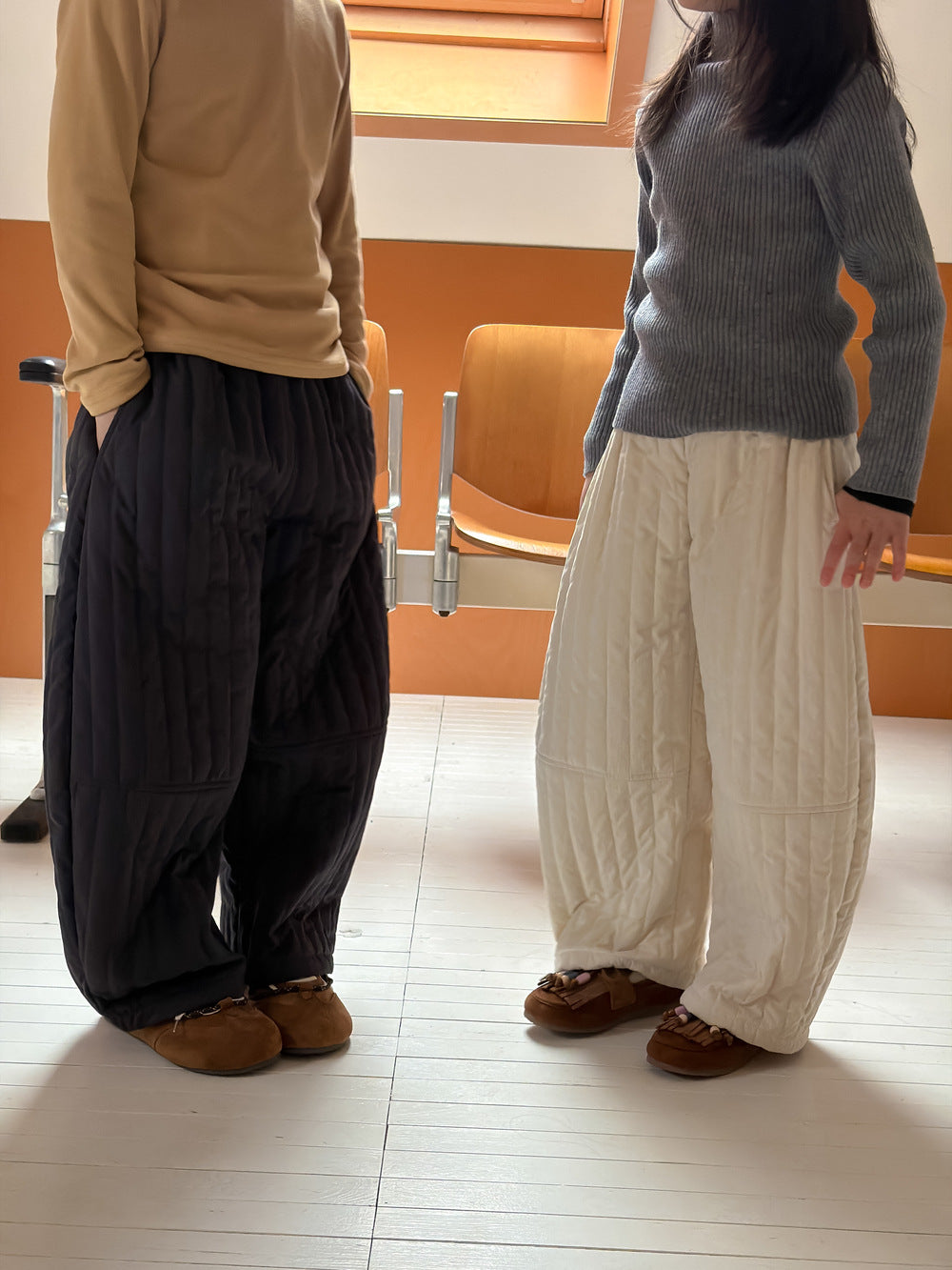 キルティングパンツ 防寒バレルパンツ ロングパンツ【mh0011869】