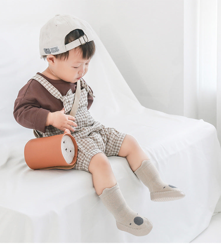 Baby Animal Jacquard Mid-Length Non-Slip Room Shoe Socks [mh0000913]