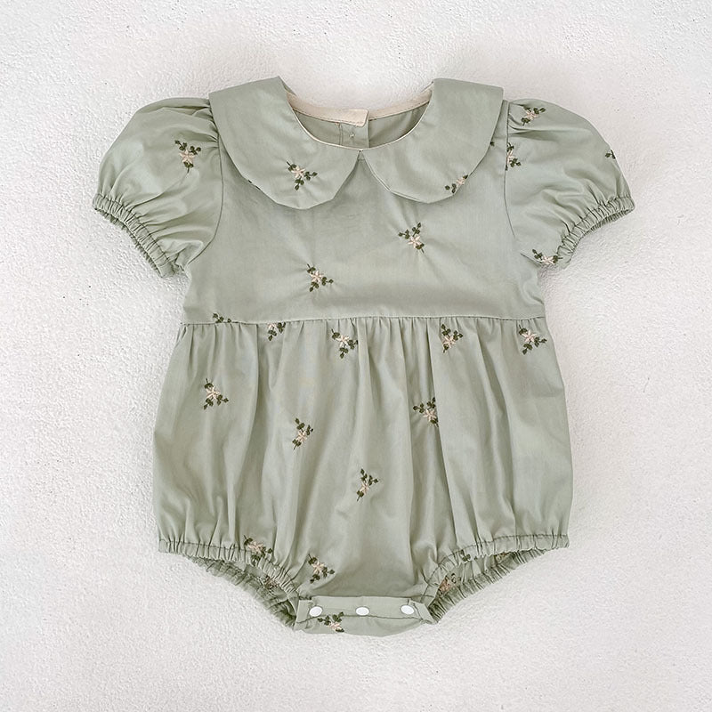 Floral Ruffle Sleeveless Romper フリル ノースリーブ ロンパース【mh0013165】