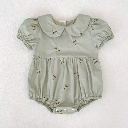 Floral Ruffle Sleeveless Romper フリル ノースリーブ ロンパース【mh0013165】