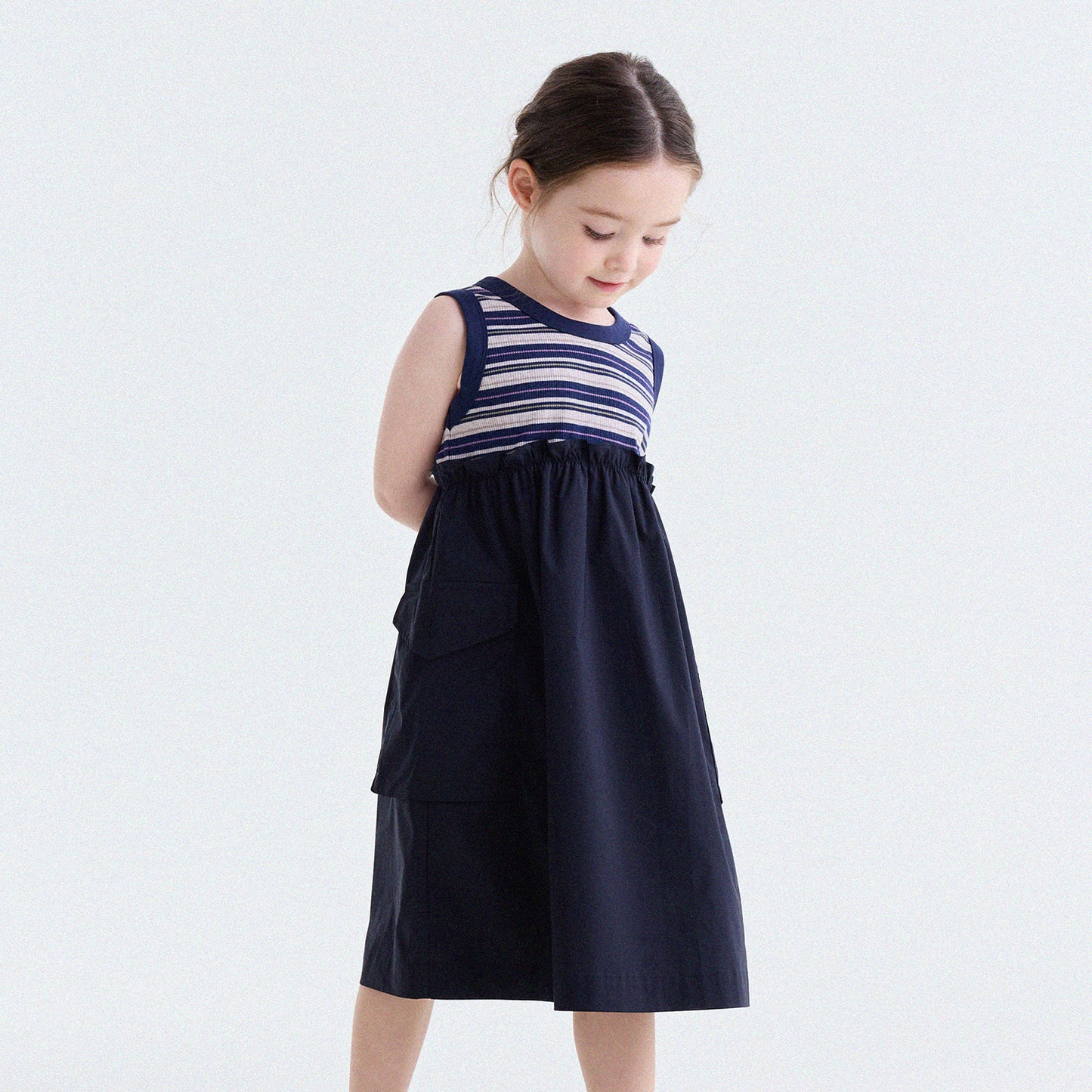 Cargo Pocket Cotton Dress ワークテイスト ノースリーブワンピース【mh0013195】