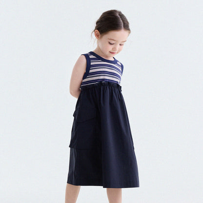 Cargo Pocket Cotton Dress ワークテイスト ノースリーブワンピース【mh0013195】