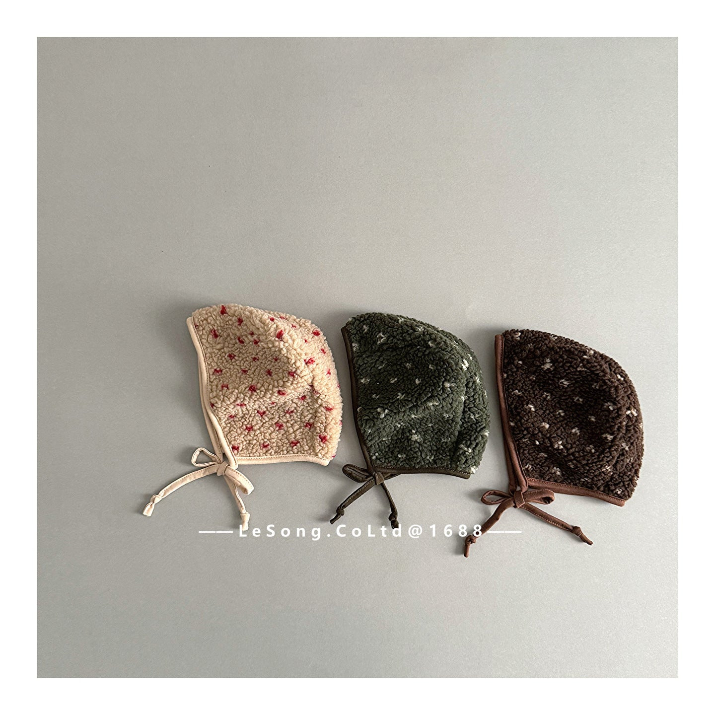 ベビー帽子 ボアフリース ボンネット 耳当て付き帽子【mh0011814】