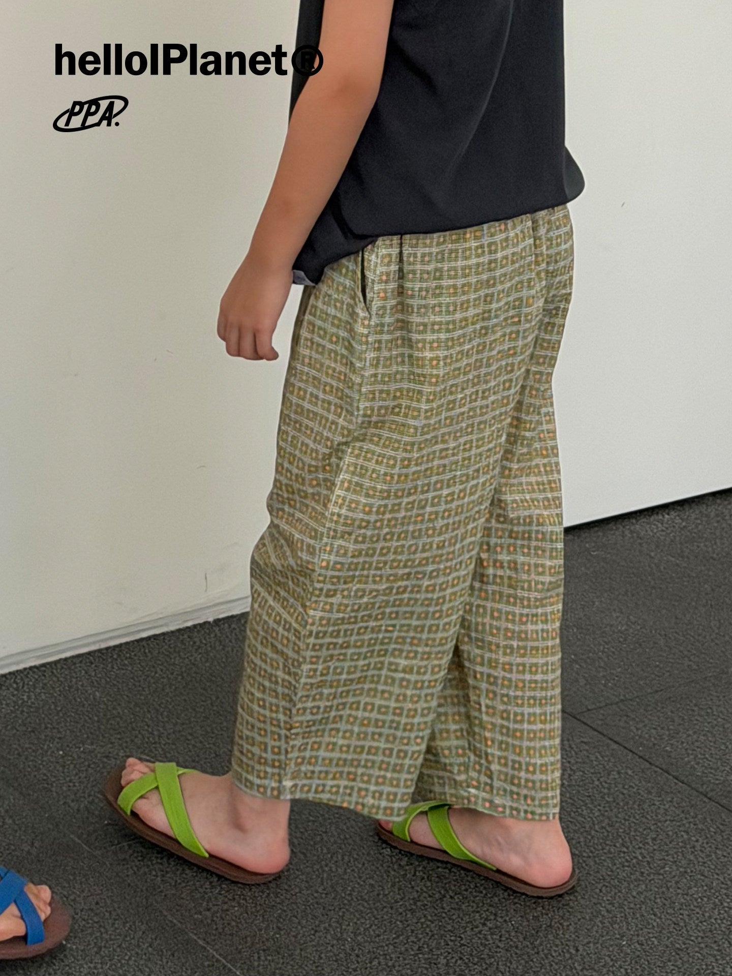 Geometric Striped Linen Casual Balloon Long Pants ストライプ ロングパンツ【mh0013622】
