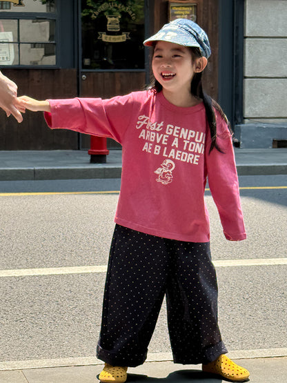 -ペンギン柄プリントTシャツ ロゴ入り長袖トップス【mh0011055】 - mamahalo shop - 長袖Tシャツ -  べビー服 - 子供服 - 男の子 - 女の子