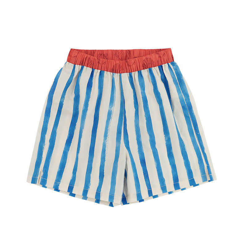 Combed Cotton Striped Shirt Shorts 半袖シャツ ハーフパンツ【mh0013209】