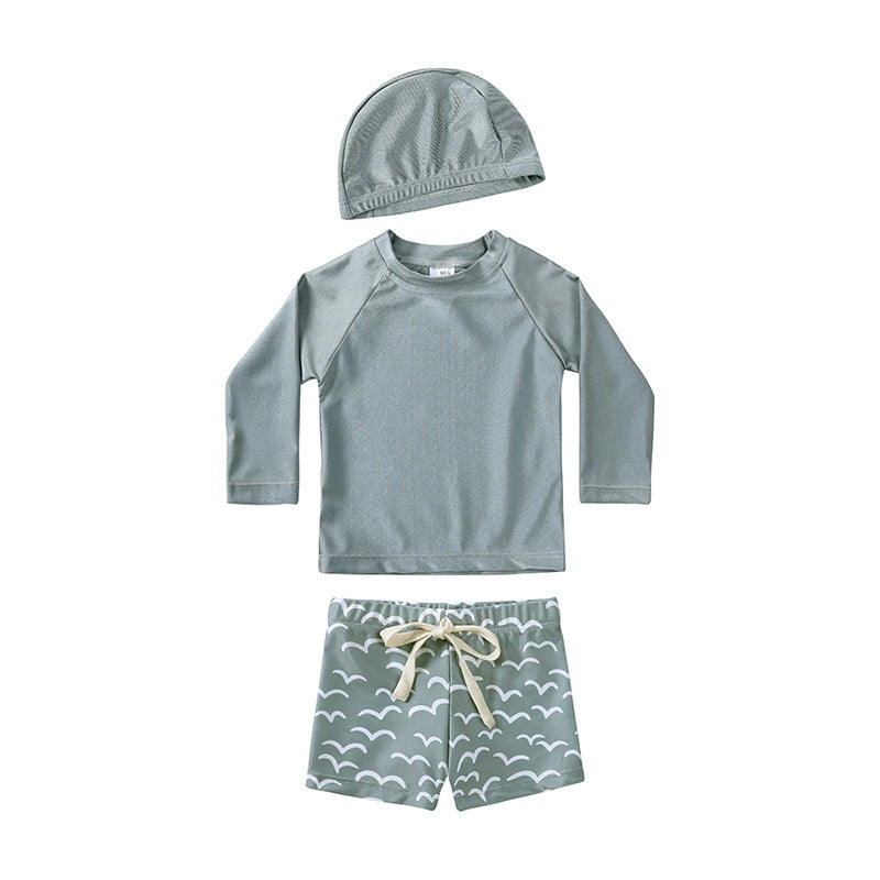 -キッズ ボーイズ 水着 セット ラッシュガード セパレート スイムウェア【mh0000673】 - mamahalo shop - ベビー用水着 -  べビー服 - 子供服 - 男の子 - 女の子