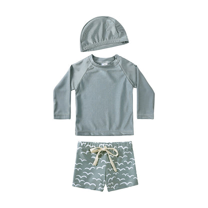 -キッズ ボーイズ 水着 セット ラッシュガード セパレート スイムウェア【mh0000673】 - mamahalo shop - ベビー用水着 -  べビー服 - 子供服 - 男の子 - 女の子