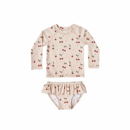 UPF50 Plus Floral Long Sleeve Swimsuit 花柄 ラッシュガード 3点セット【mh0012583】