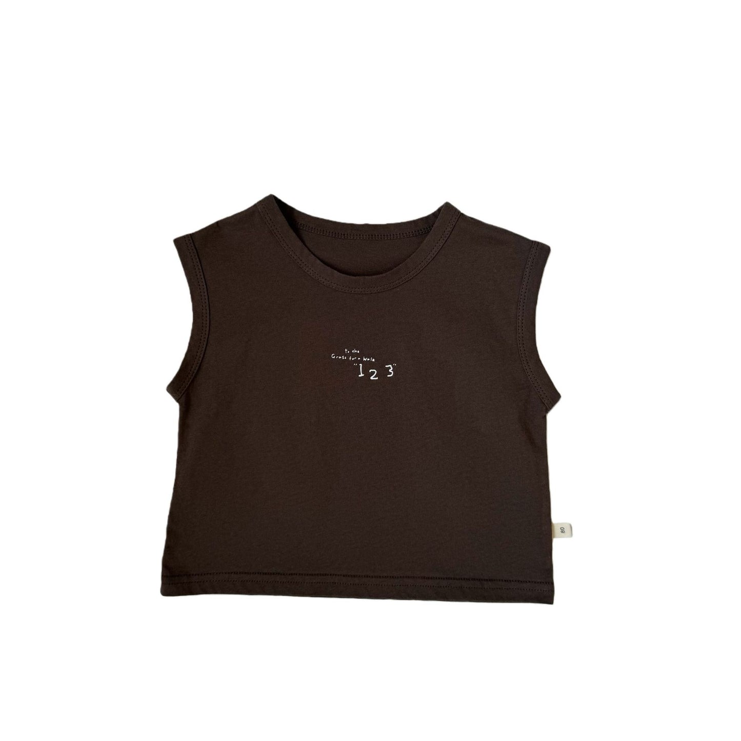 Minimalist Number Print Tank Top ナンバープリント ノースリーブトップス【mh0013644】