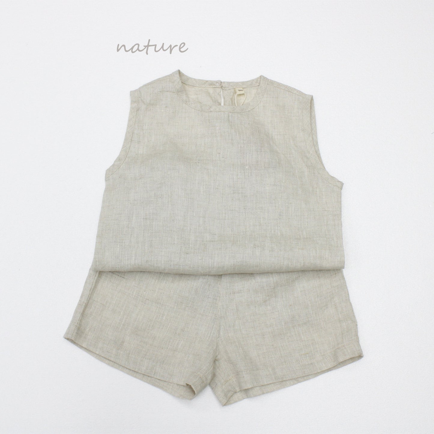 Minimalist Pullover Linen Vest リネン ノースリーブトップス【mh0013633】