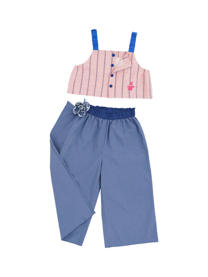 Striped Camisole Washed Wide-Leg Pants ストライプ キャミソール ロングパンツ【mh0013213】