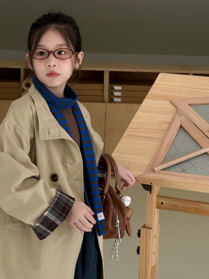 -無地ロング丈トレンチコートジャケット 襟付きカジュアルアウター【mh0010782】 - mamahalo shop - ショートコート・ジャケット・ジャンパー -  べビー服 - 子供服 - 男の子 - 女の子