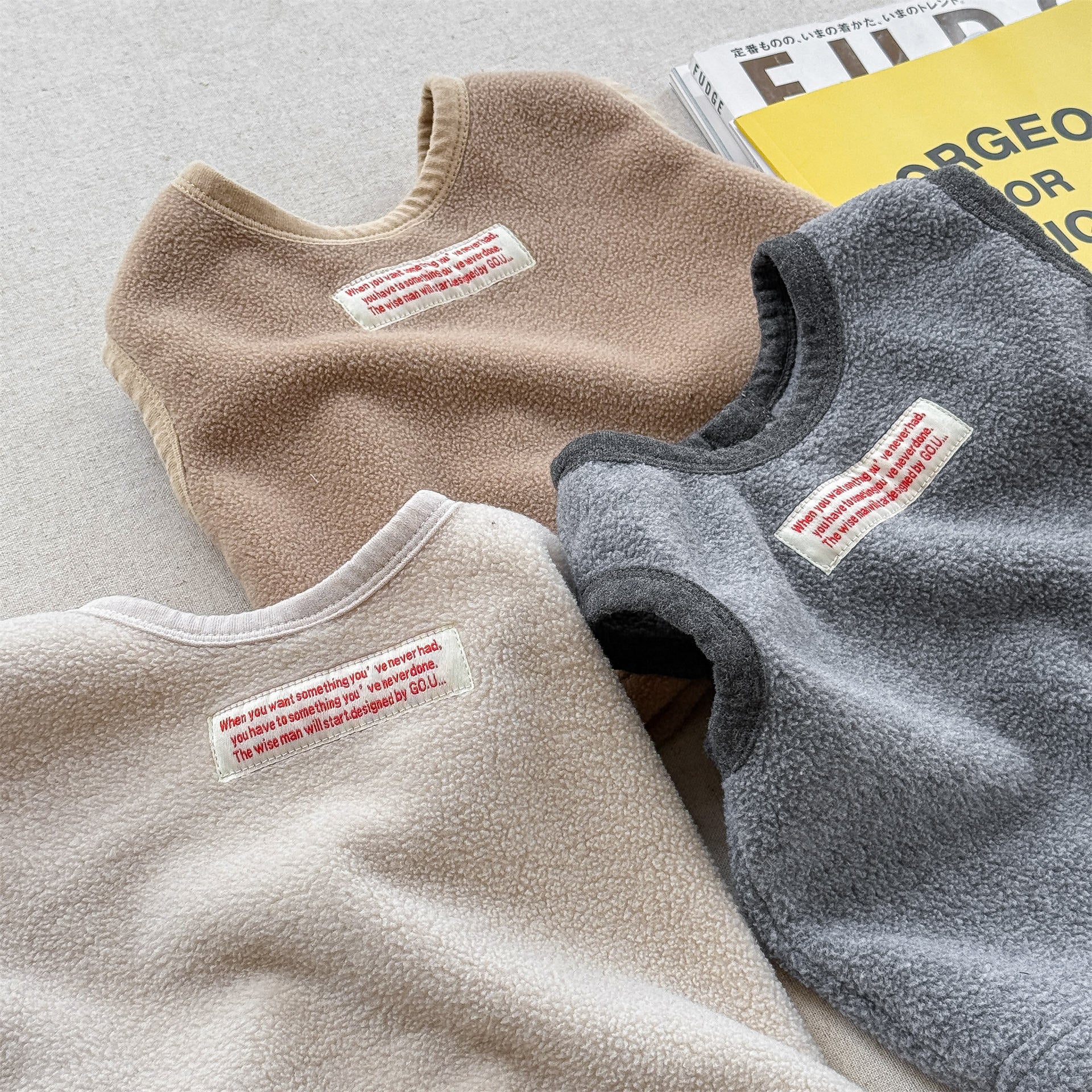 -フロントボタン付きフリースベスト【mh0010809】 - mamahalo shop - ベスト -  べビー服 - 子供服 - 男の子 - 女の子