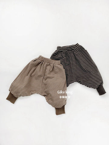 Horizontal Striped Cotton Jogger Pants ボーダー ジョガーパンツ【mh0012577】