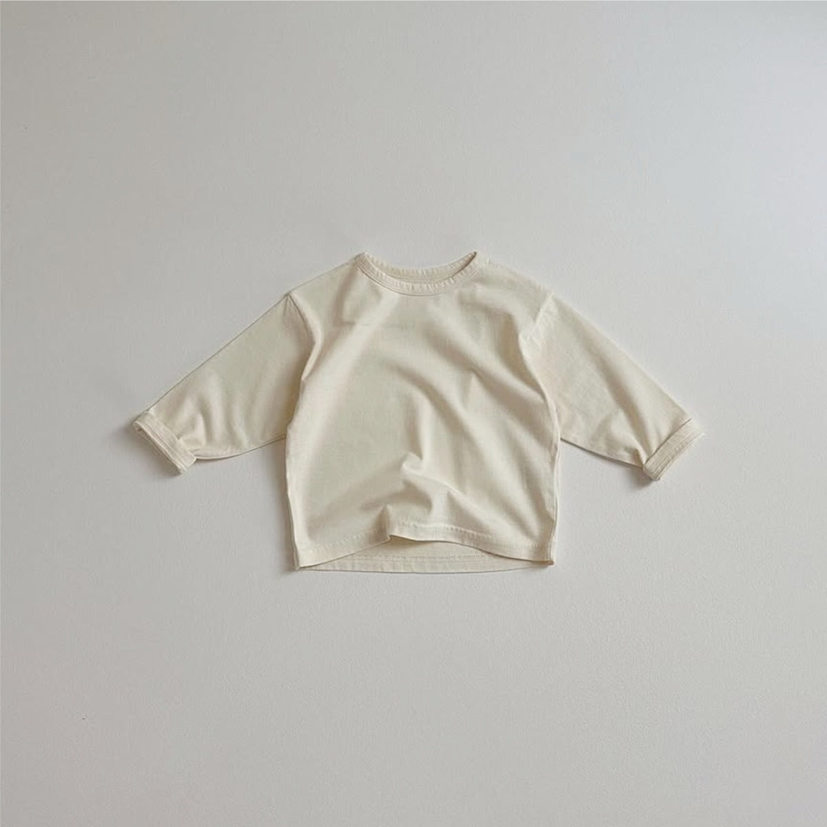 -長袖Tシャツ 無地 ベーシック シンプル コットン素材 ルーズトップス【mh0011364】 - mamahalo shop - 長袖Tシャツ -  べビー服 - 子供服 - 男の子 - 女の子