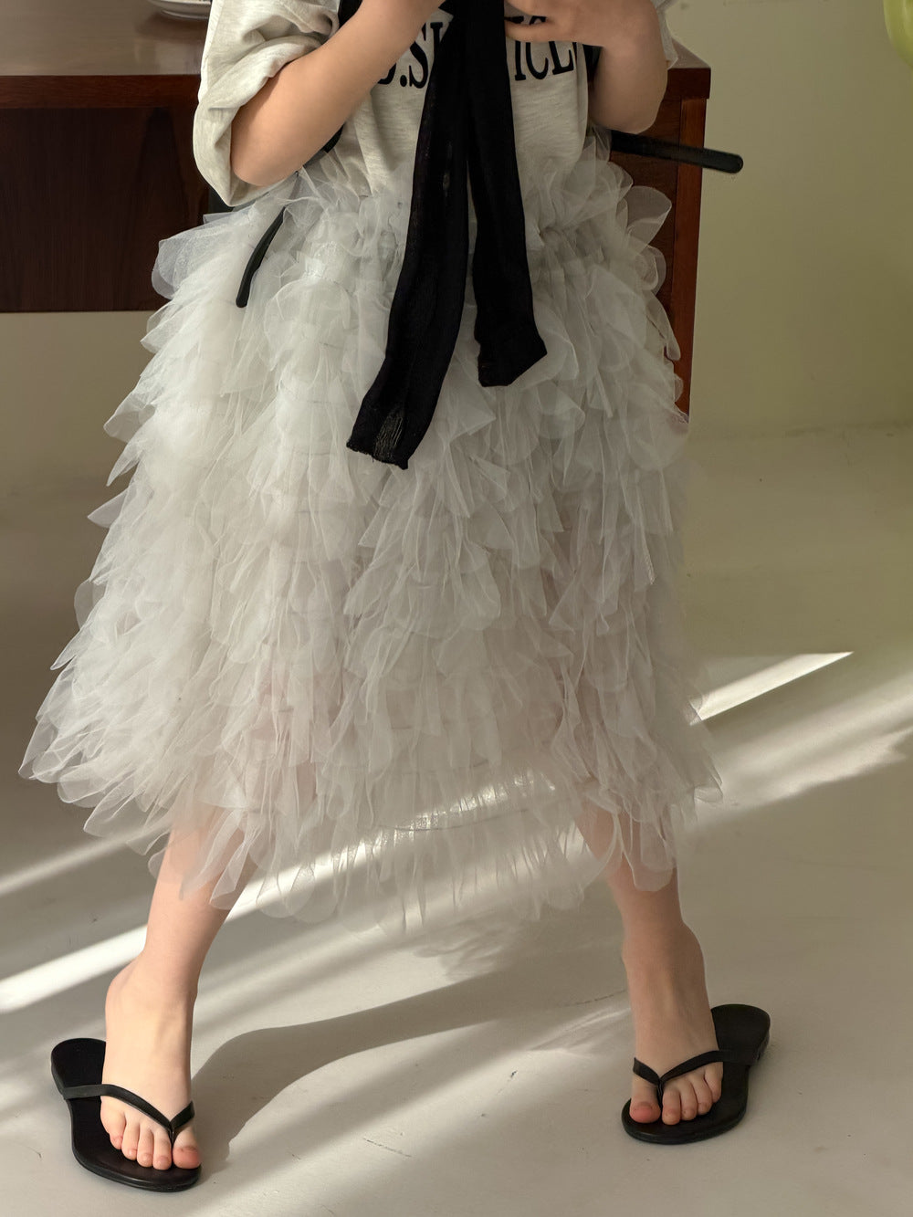 Puffy Mesh Cake Skirt チュール ティアードスカート【mh0012523】