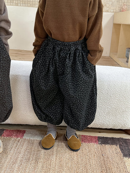 Kids' Leopard Balloon Long Pants [mh0014780]