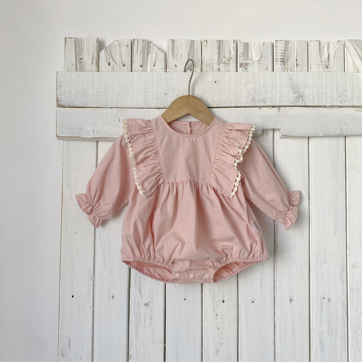 Baby Ruffle Collar Long Sleeve Romper [mh0013882]