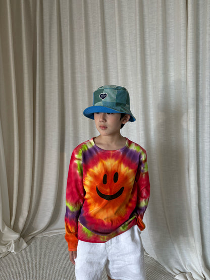 yummy&rocky | Tie Dye Smiley Cotton Long Sleeve T-Shirt [mh0020168]