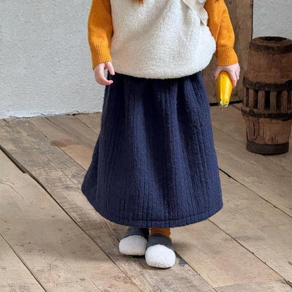 ミモレ丈スカート ウールタッチ 無地 Aライン 大人可愛い カジュアル【mh0011733】