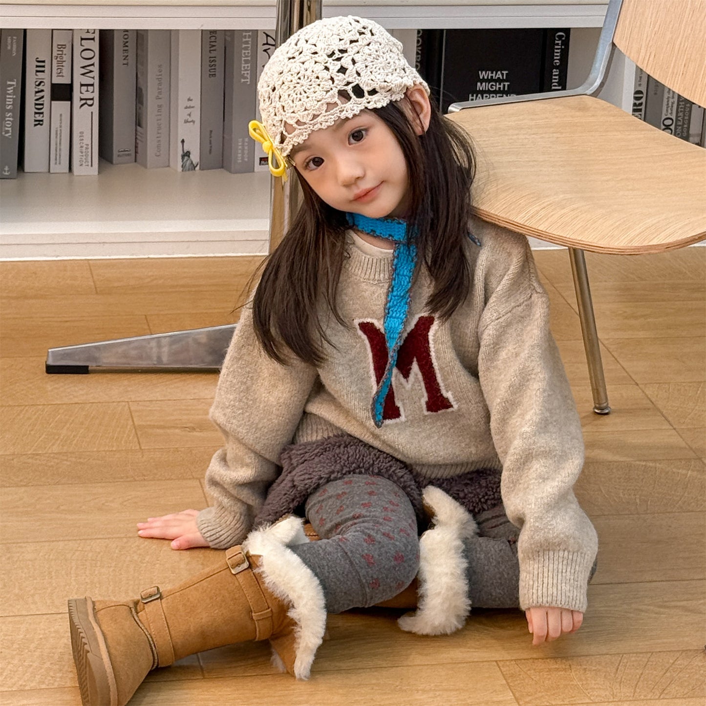 -ビッグワッペンニットセータープルオーバー【mh0010813】 - mamahalo shop - ニット・セーター -  べビー服 - 子供服 - 男の子 - 女の子