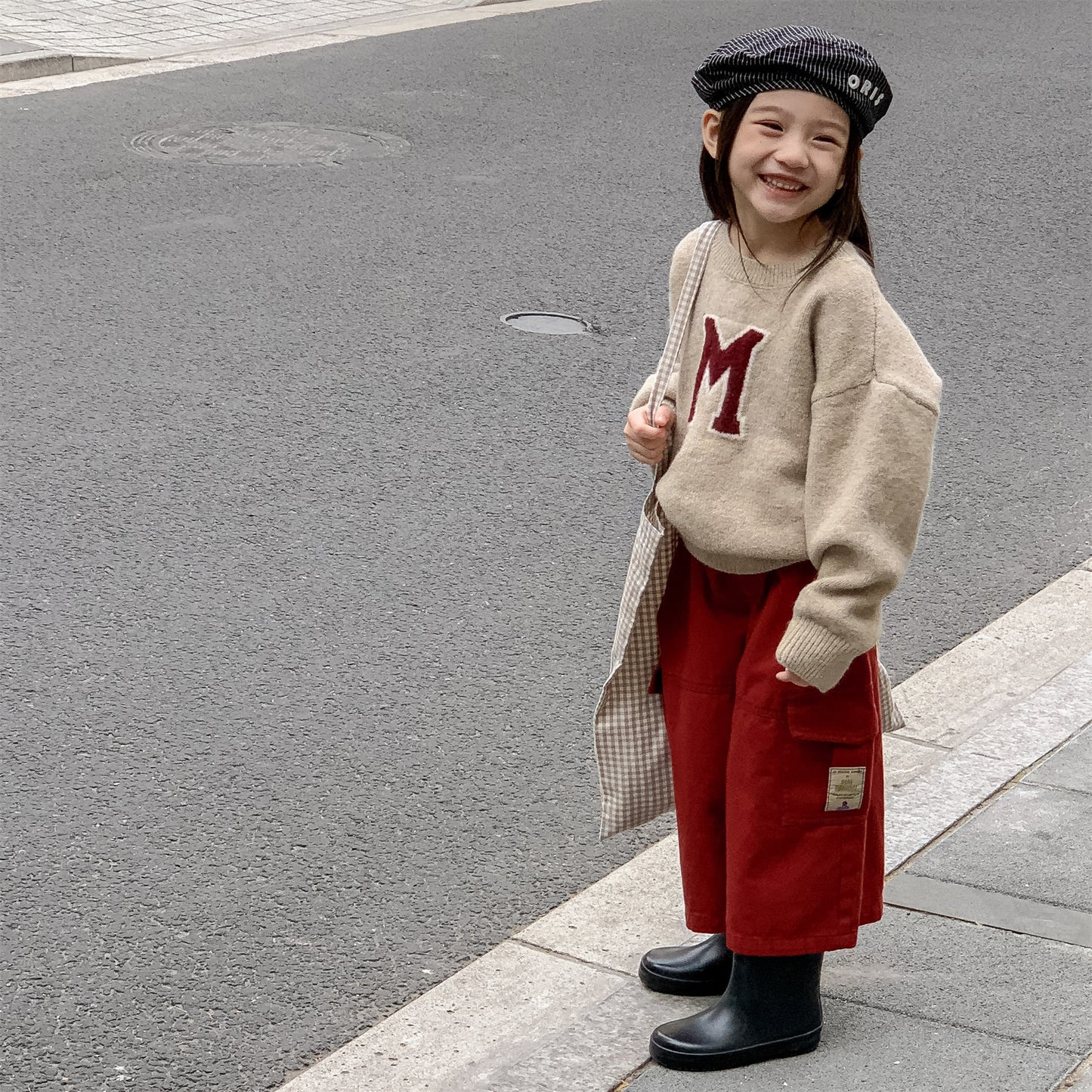 -ビッグワッペンニットセータープルオーバー【mh0010813】 - mamahalo shop - ニット・セーター -  べビー服 - 子供服 - 男の子 - 女の子