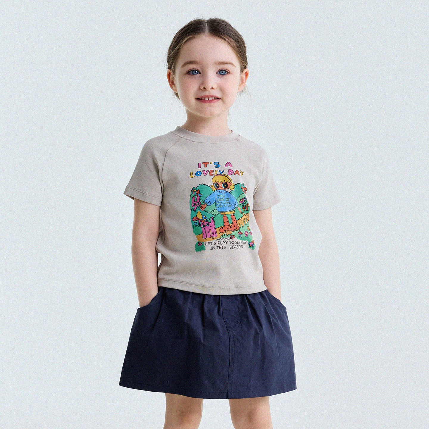 Graphic Print Cotton Raglan T-Shirt キャラクタープリント ラグランTシャツ【mh0013170】