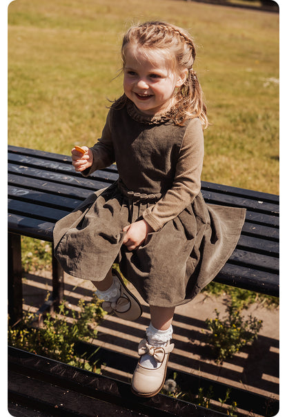 -ノースリーブワンピース コーデュロイ Aライン ジャンパースカート 丸首【mh0011319】 - mamahalo shop - ノースリーブワンピース -  べビー服 - 子供服 - 男の子 - 女の子