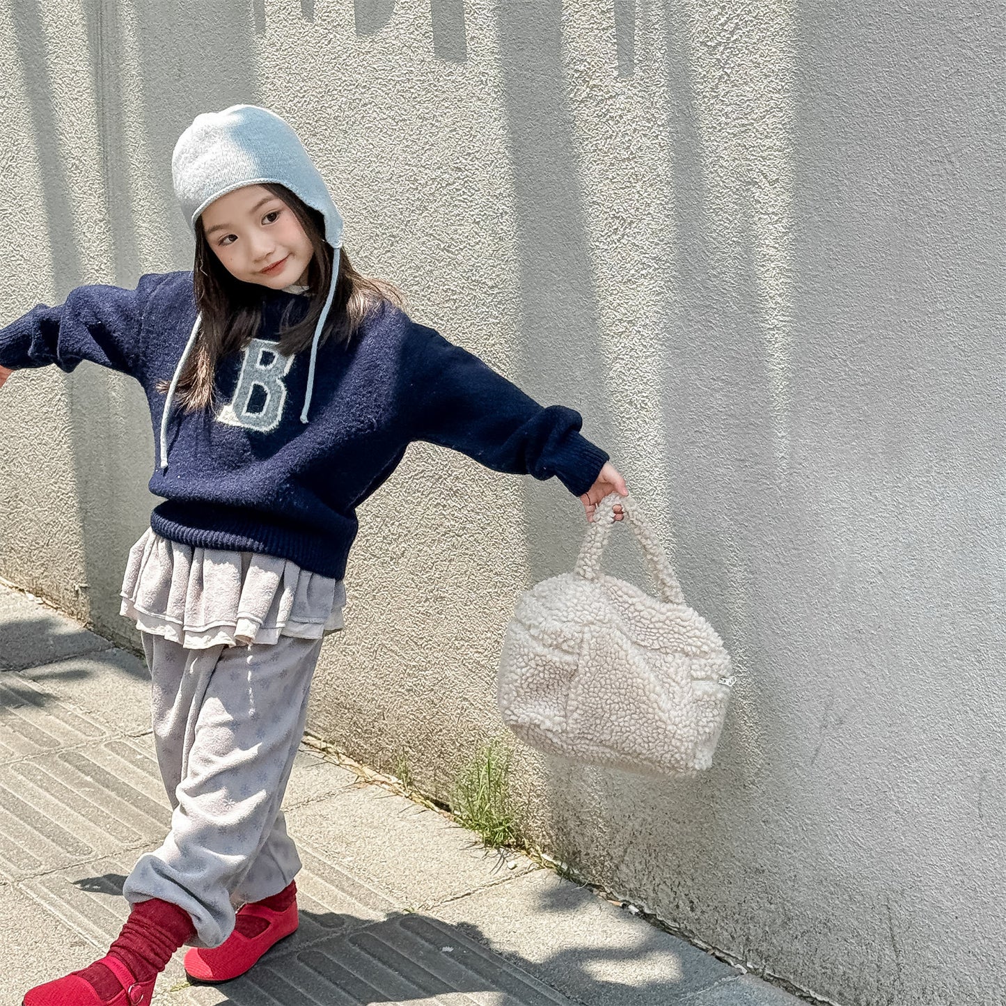 -ビッグフリルスカート付きボアパンツ フリースパンツ【mh0010817】 - mamahalo shop - ロングパンツ・スウェットパンツ -  べビー服 - 子供服 - 男の子 - 女の子