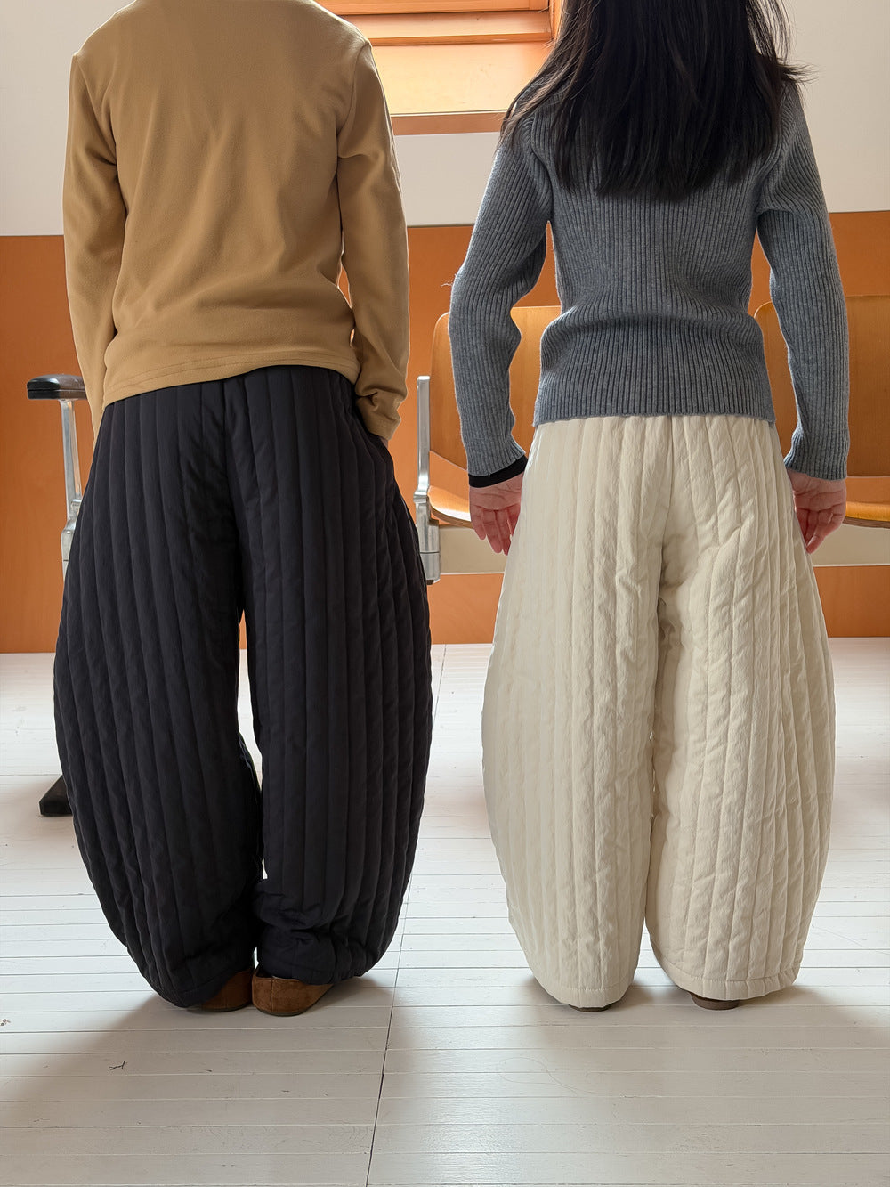 キルティングパンツ 防寒バレルパンツ ロングパンツ【mh0011869】